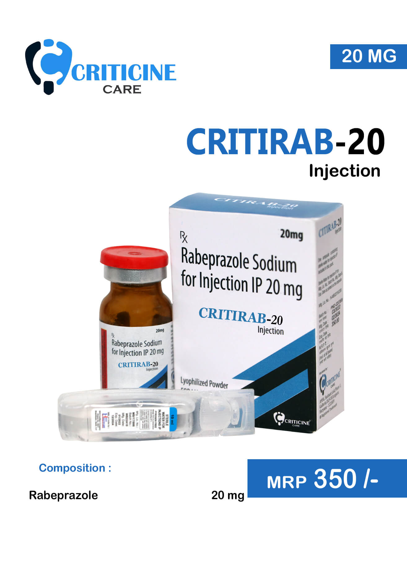 Rabeprazole Sodium 20MG Injection Manufacturer Supplier And PCD
