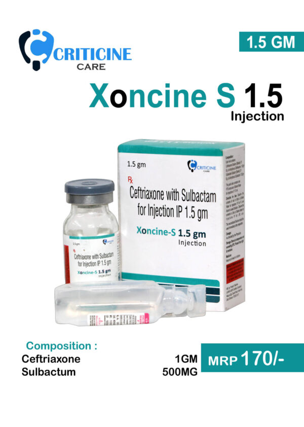 Ceftriaxone 1GM & Sulbactam 500MG Injection